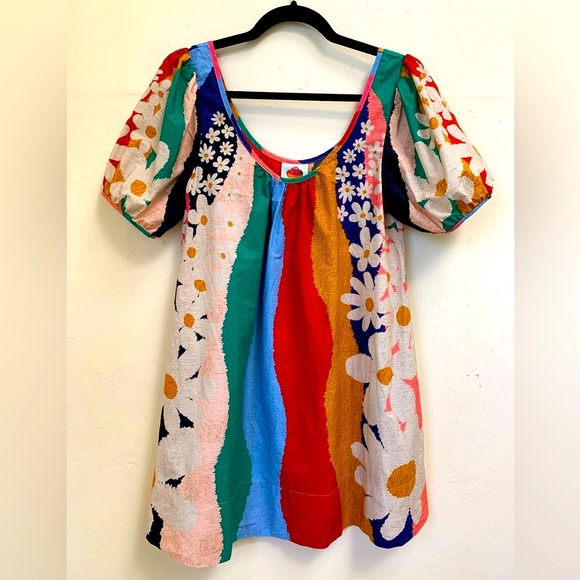 FARM RIO Super Fun Daisy Organic Cotton Mini Dress - Picture 13 of 15